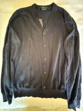 Prada Black V-Neck Button-Front Cardigan